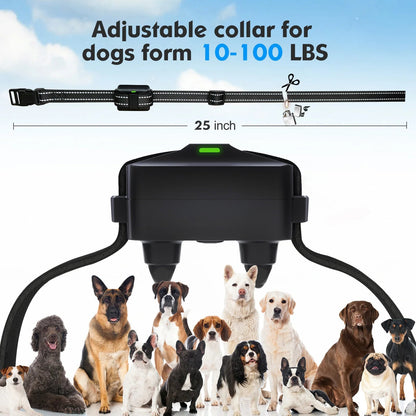 Collier de dressage électronique pour chien - anti-aboiement et longue portée