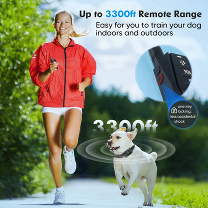 Collier de dressage électronique pour chien - anti-aboiement et longue portée