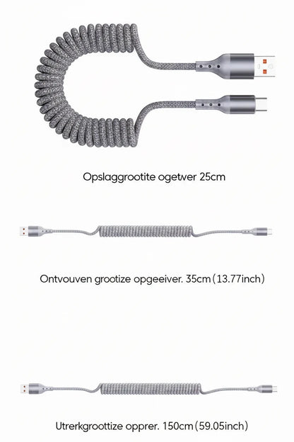 100W USB-C Spring Cable