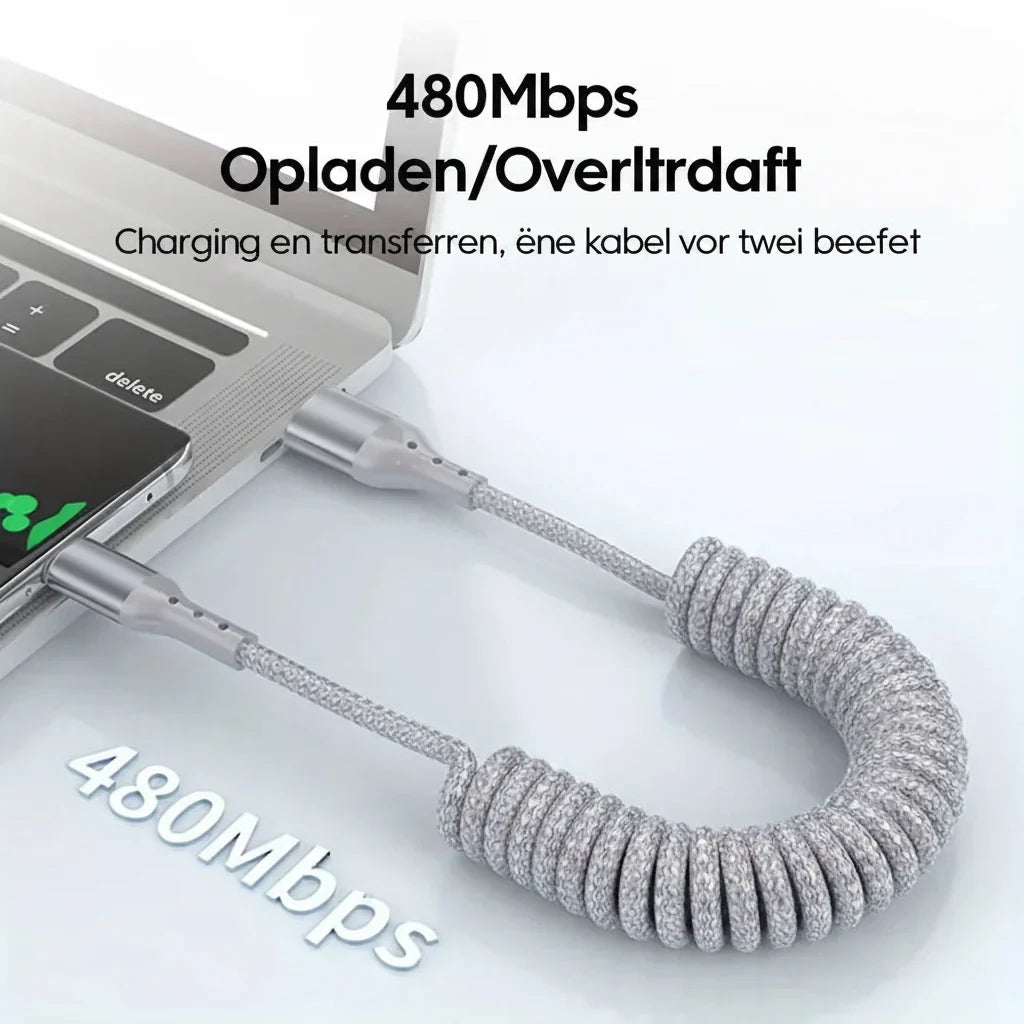 100W USB-C Spring Cable