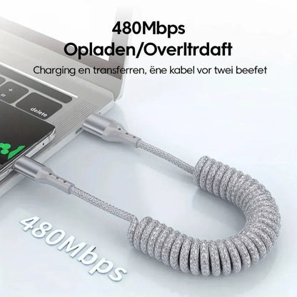 100W USB-C Spring Cable