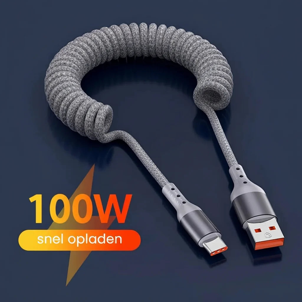 100W USB-C Spring Cable