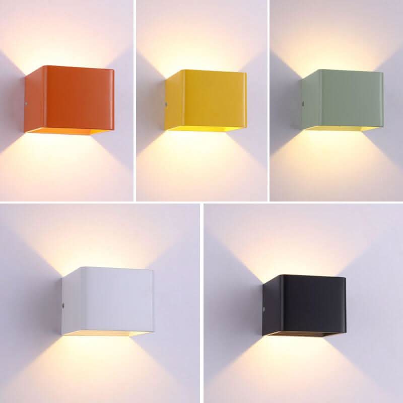 LuxorLight - Elegantes lámparas LED cuadradas de aluminio para pared