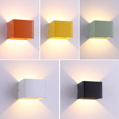 LuxorLight - Elegantes lámparas LED cuadradas de aluminio para pared