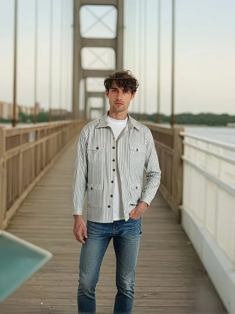 Chemise décontractée rayée