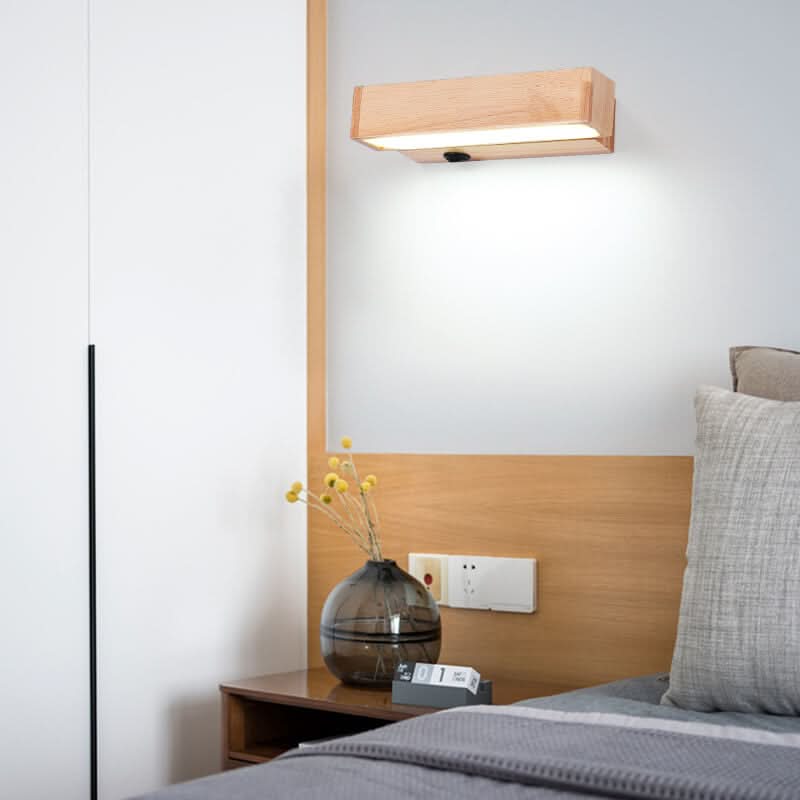 Lámpara de pared LED giratoria moderna EcoWood