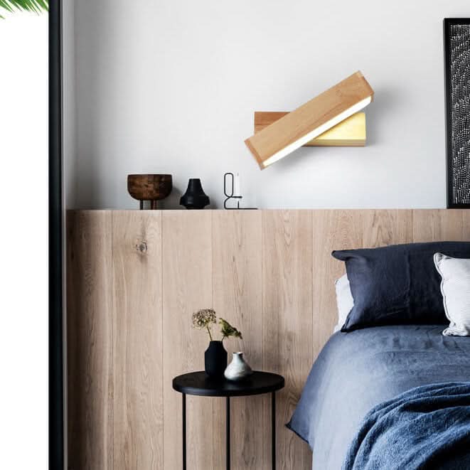 Lámpara de pared LED giratoria moderna EcoWood