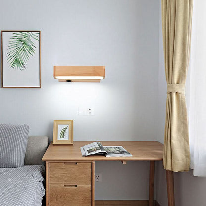 Lámpara de pared LED giratoria moderna EcoWood
