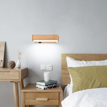 Lámpara de pared LED giratoria moderna EcoWood