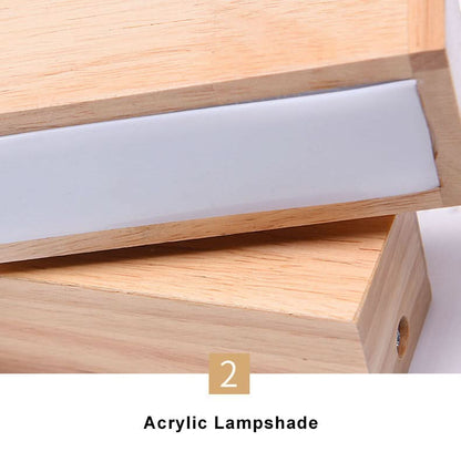 Lámpara de pared LED giratoria moderna EcoWood