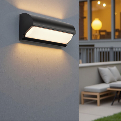 Modern LED Wall Lamp for Outdoors with Compact Design and Warm Ambient Light