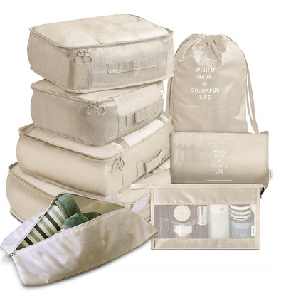 8-Piece Travel Set – Luggage Dividers & Organizer Cubes