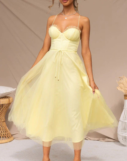 Sleeveless Maxi Dress with V-Neck