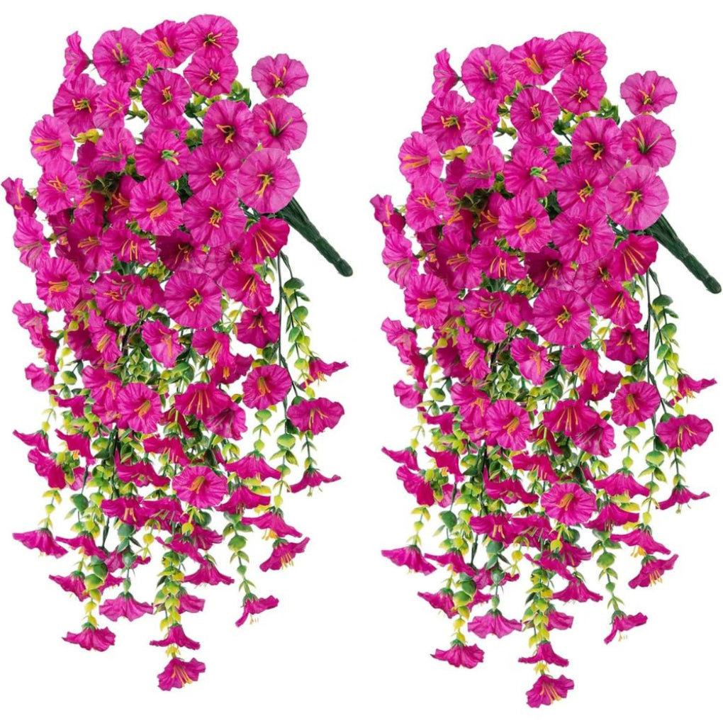 UV-resistant artificial morning glory flower hanging decoration