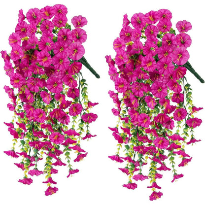 UV-resistant artificial morning glory flower hanging decoration