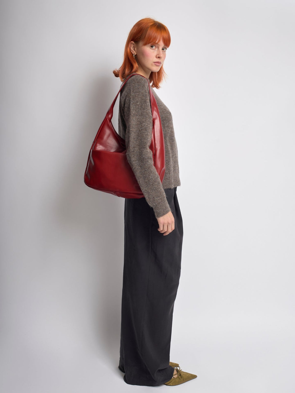 Minimalist Vegan Empty Hobo Shoulder Bag