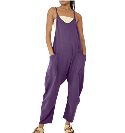Loose jumpsuit with front pockets - Everly