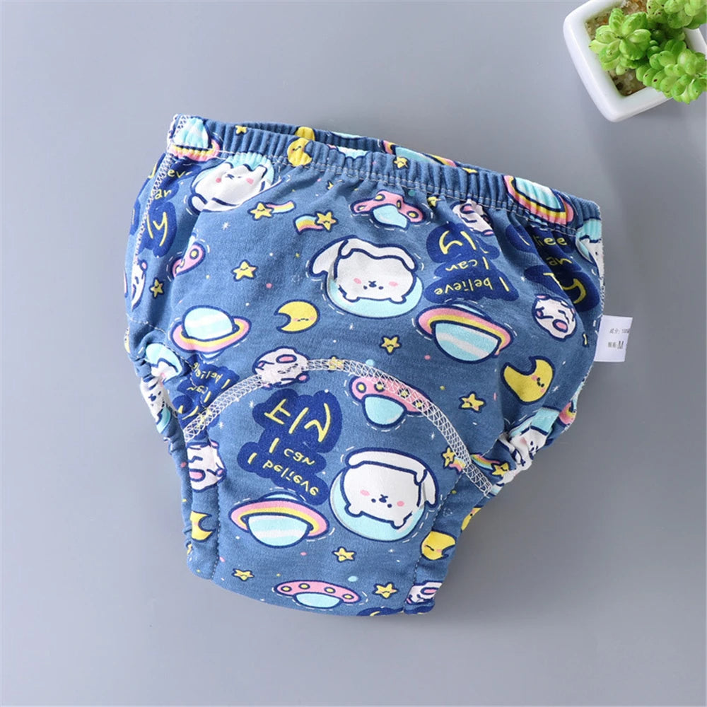 Reusable Baby Nappy Pants with Waterproof 6-Layer Crotch