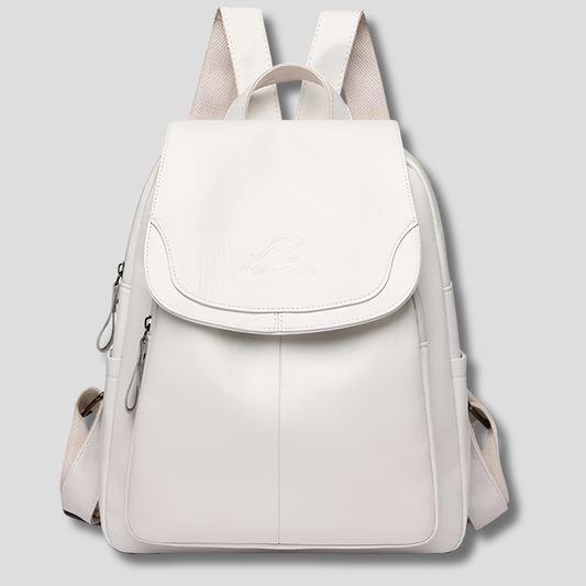 Mochila de cuero antirrobo para mujeres con estilo