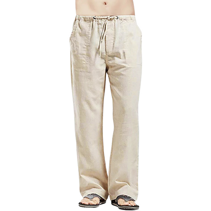 Lightweight Linen Men's Trousers with Oversized Fit