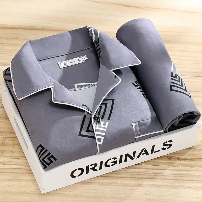 Pyjama set with shirt and button closure - Rex