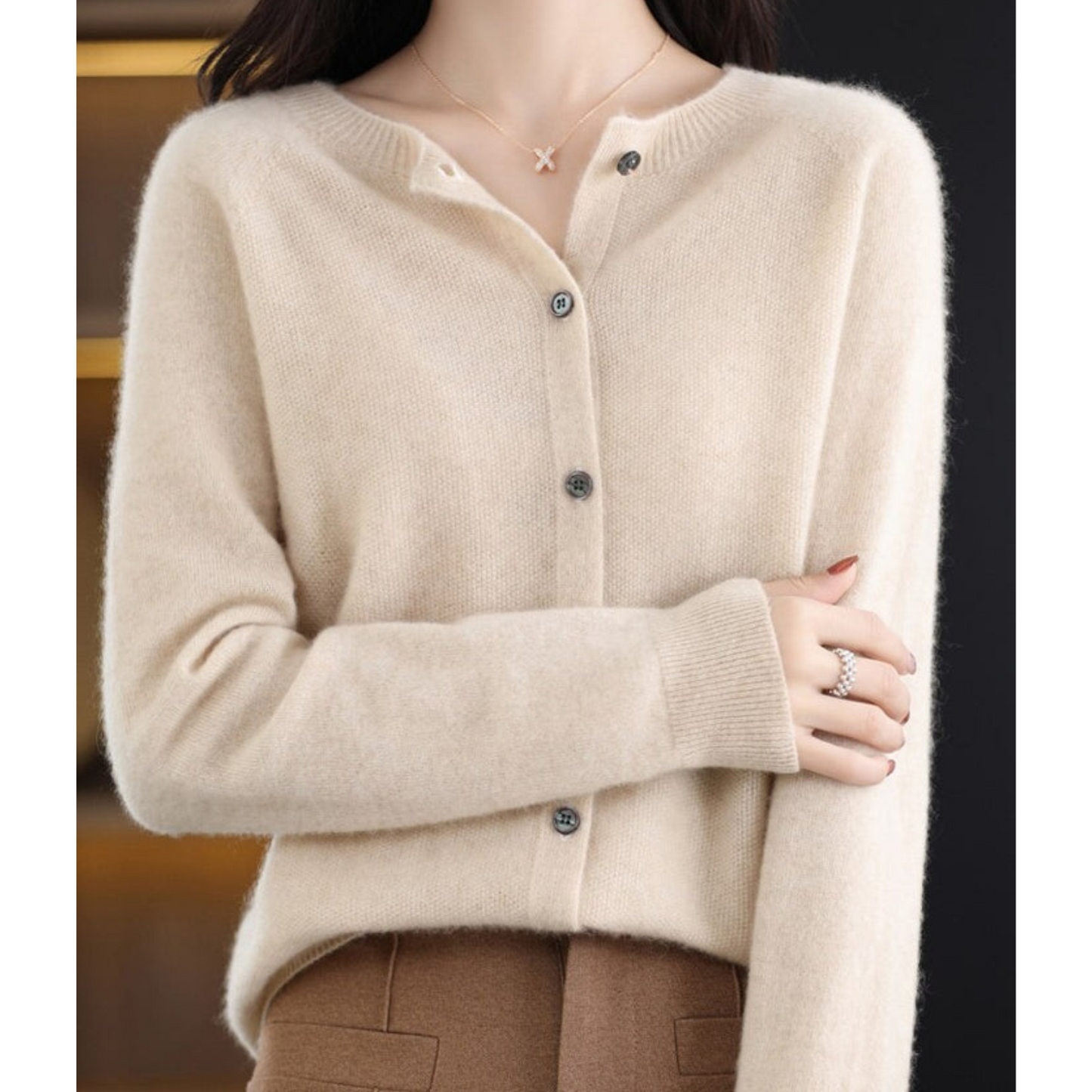 Merino Wool Cashmere Jumper - Marbel