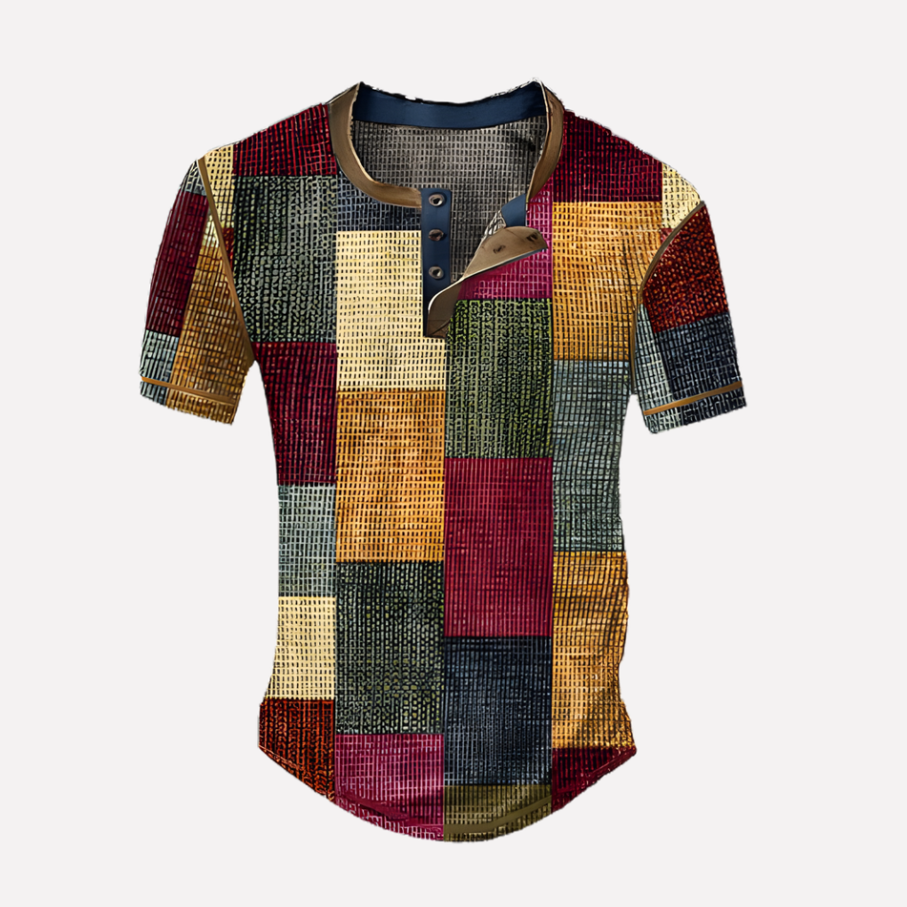 Men's Waffle Knit Casual T-shirt