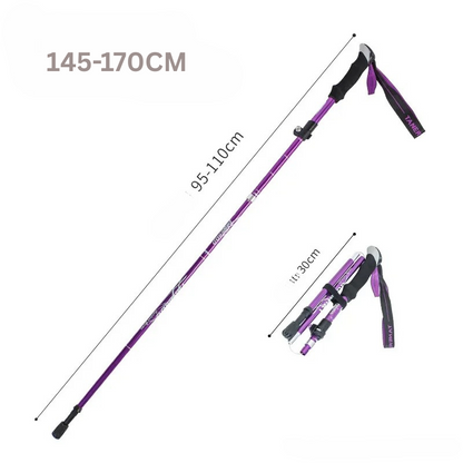 Folding Aluminium Telescopic Walking Stick for Outdoor & Seniors