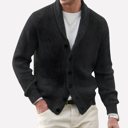Men's Shoulder Collar Cardigan