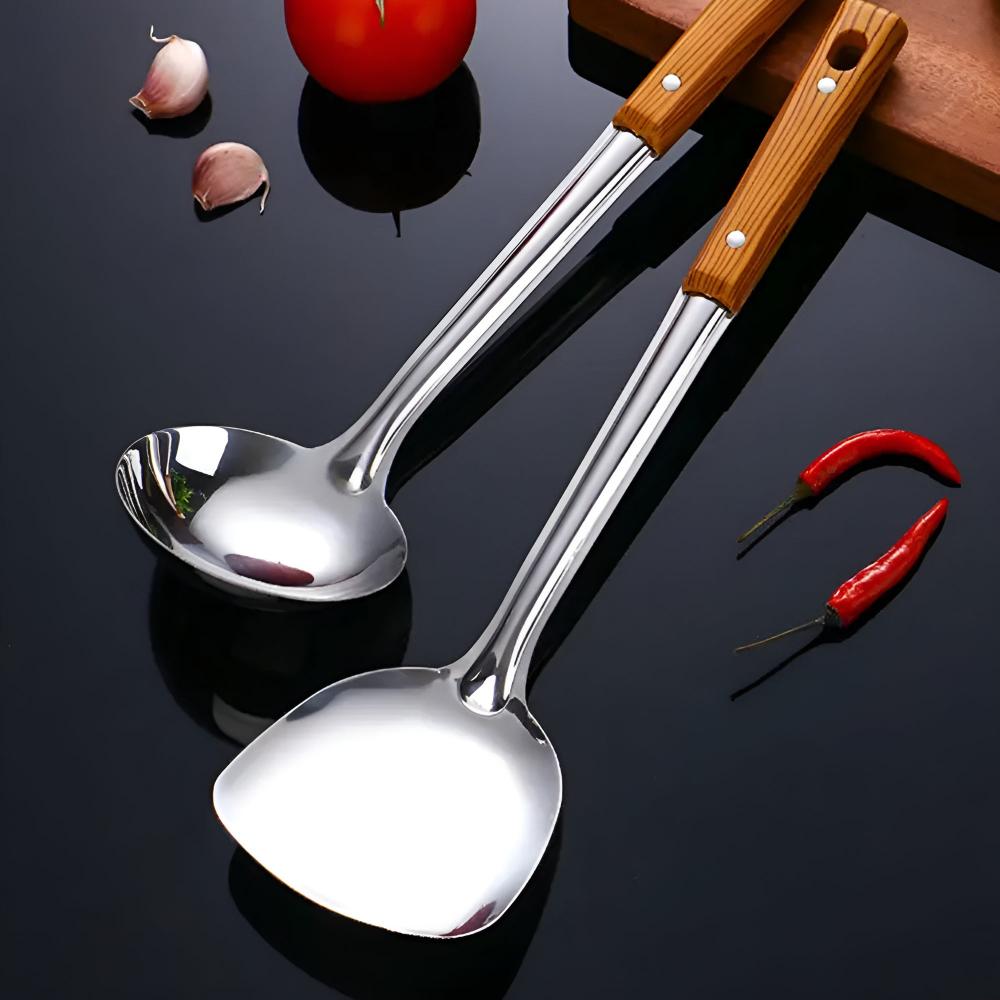 Sandok - Premium Wooden Handle Kitchen Utensil Set (5-piece)