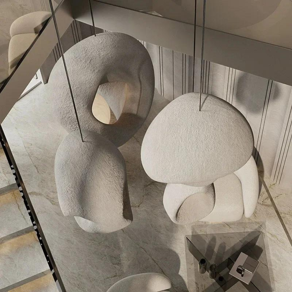 Pendant Light with Organic Style and Warm Light