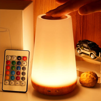 Lampada touch dimmerabile con 13 colori RGB – Ideale per la camera da letto, come lampada da comodino e luce notturna