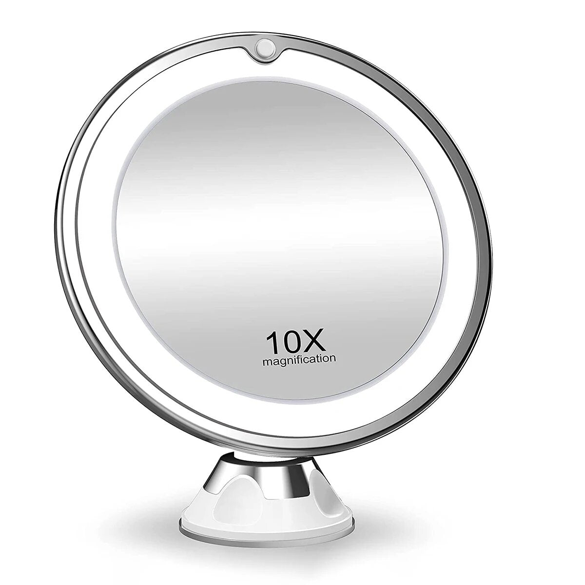 10x Magnifying LED Make-up Mirror for Precision – Rotatable Design with Natural Lighting