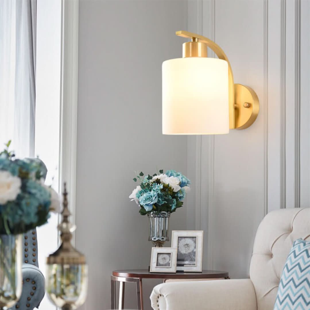 LichtGlow - Lampă de perete elegantă din sticlă, cu formă cilindrică