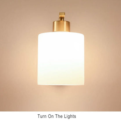 LichtGlow - Stylish Glass Wall Lamp with Cylinder Shape