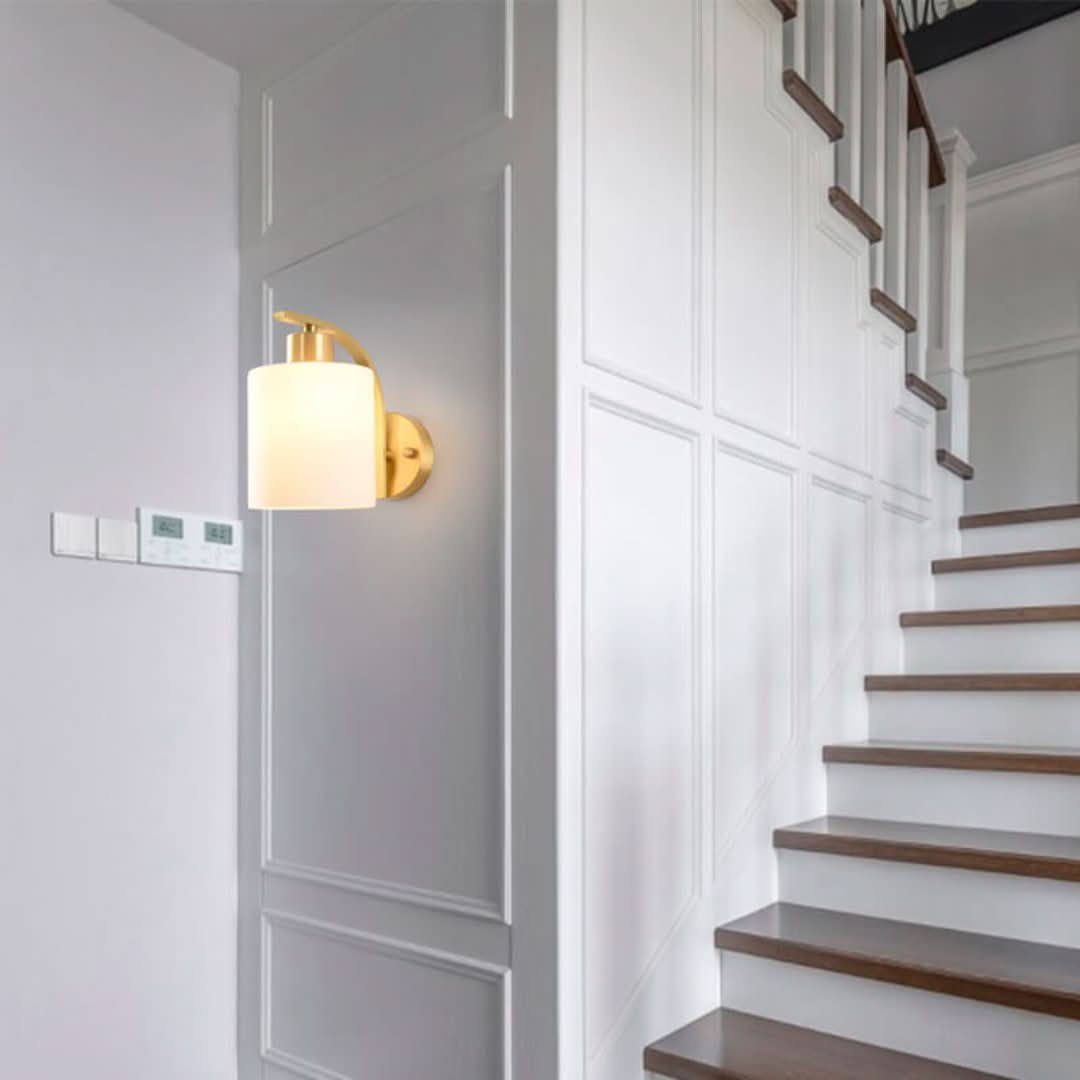 LichtGlow - Stylish Glass Wall Lamp with Cylinder Shape