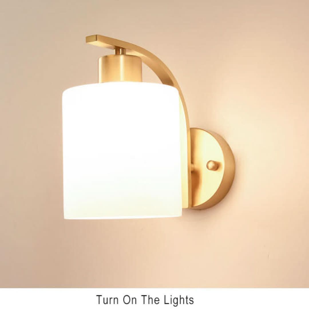 LichtGlow - Lampă de perete elegantă din sticlă, cu formă cilindrică