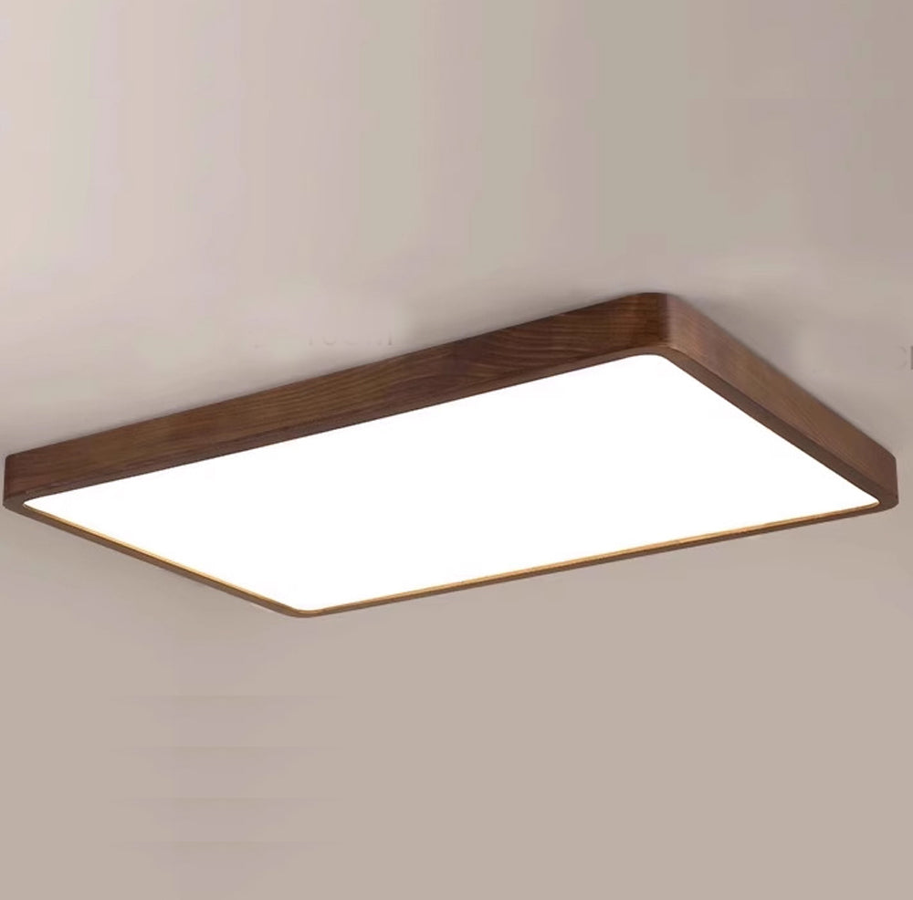 Black Walnut Ceiling Lamp with Dimmable LED