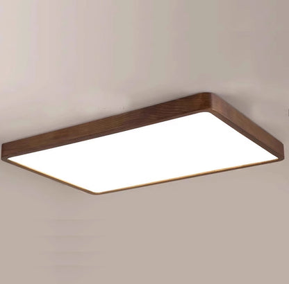 Black Walnut Ceiling Lamp with Dimmable LED