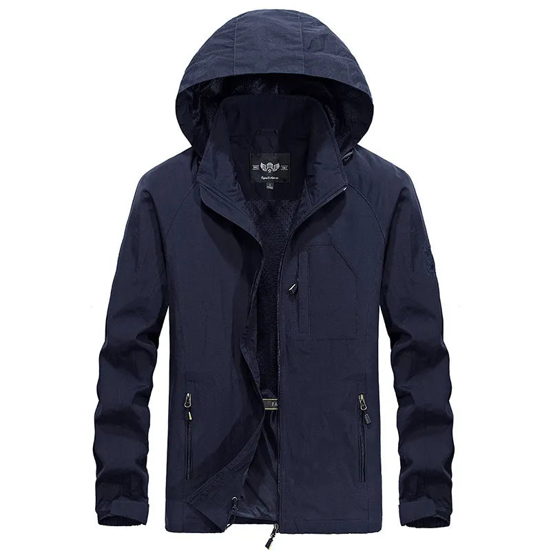 Waterproof Outdoor Men's Jacket with Detachable Hood
