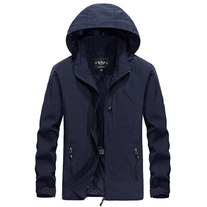 Waterproof Outdoor Men's Jacket with Detachable Hood