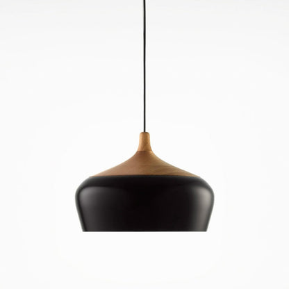 Scandinavian Wooden Pendant Light with LED Support