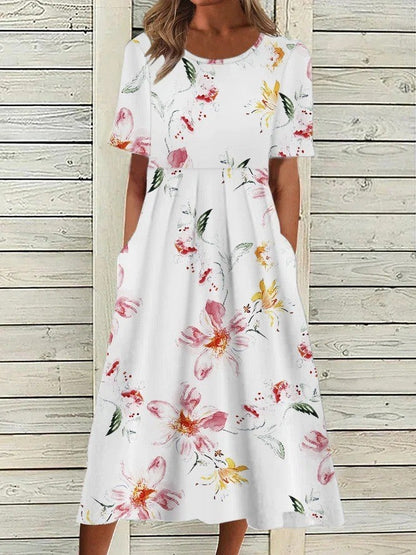 Printed Midi Dress - Nona