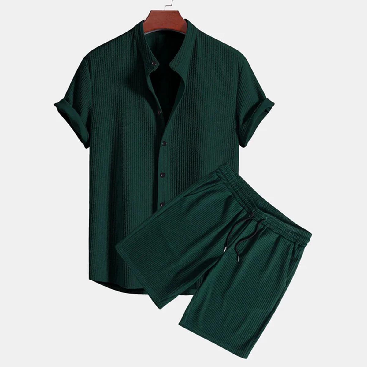 Men's Twill Shirt with Short Sleeves