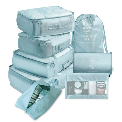 8-Piece Travel Set – Luggage Dividers & Organizer Cubes