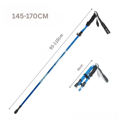 Folding Aluminium Telescopic Walking Stick for Outdoor & Seniors
