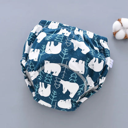 Reusable Baby Nappy Pants with Waterproof 6-Layer Crotch