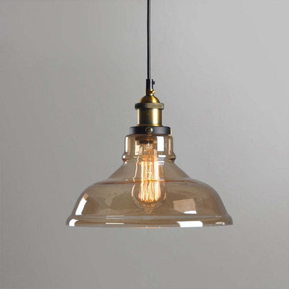 Vintage Industrial Pendant Light – Glass & Metal