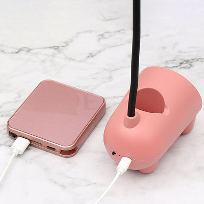 LED desk lamp with rabbit design and pen holder – Touch and dimmable
