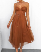 Sleeveless Maxi Dress with V-Neck